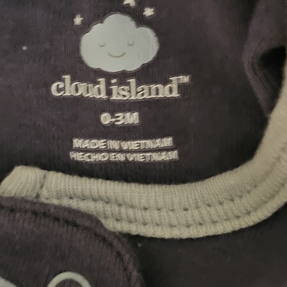 Adorable Blue and Navy Cat Print Kids One Piece - Picture 4 of 4